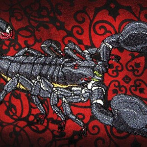 Emperor Scorpion Pandinus imperator Steam Punk Iron on Patch image 3