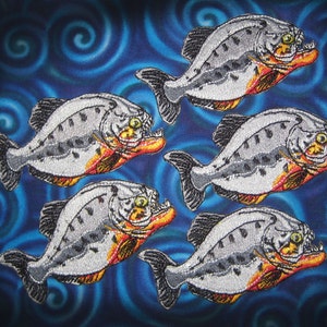 Red Belly Piranha Fish Iron on Patch