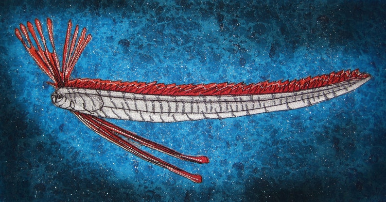 Rare Oar Fish Oarfish Iron on Patch image 1