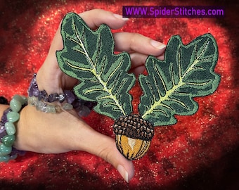 Nobel Oak Leaf Acorn Heraldic Heraldry  Iron on Patch strength and endurance patch