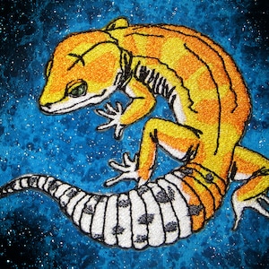 Epic Leopard Gecko Lagarto Hierro en Patch LIFE COMO Applique
