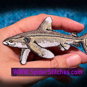 Cceanic Whitetip Shark Carcharhinus longimanus Iron on Patch animal fish pelagic sharks