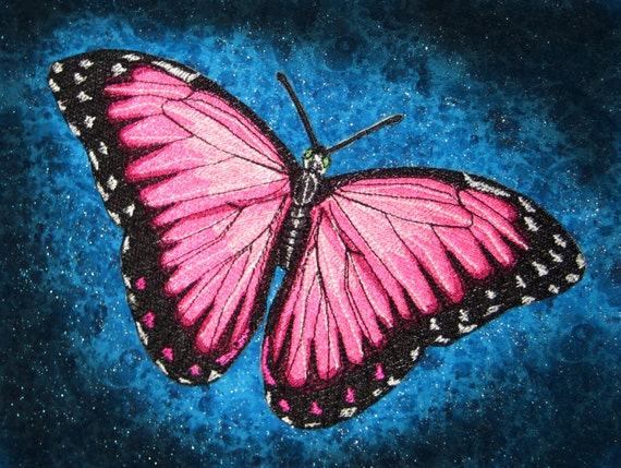 壮大な等身大ファンタジー ピンク ブルー モルフォ蝶 Morpho peleides