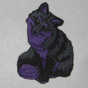 Gothic Dream black and purple Red Fox Vulpes vulpes Iron on Patch image 2