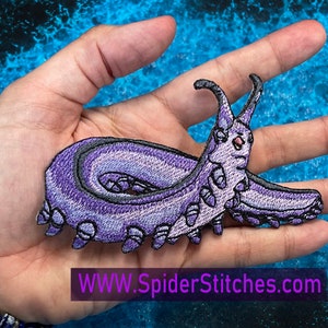 Violet Onychophora Velvet worm  Iron on Patch science biology biologist gift