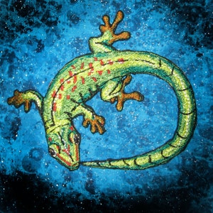 Madagascar Day Gecko Iron on Patch