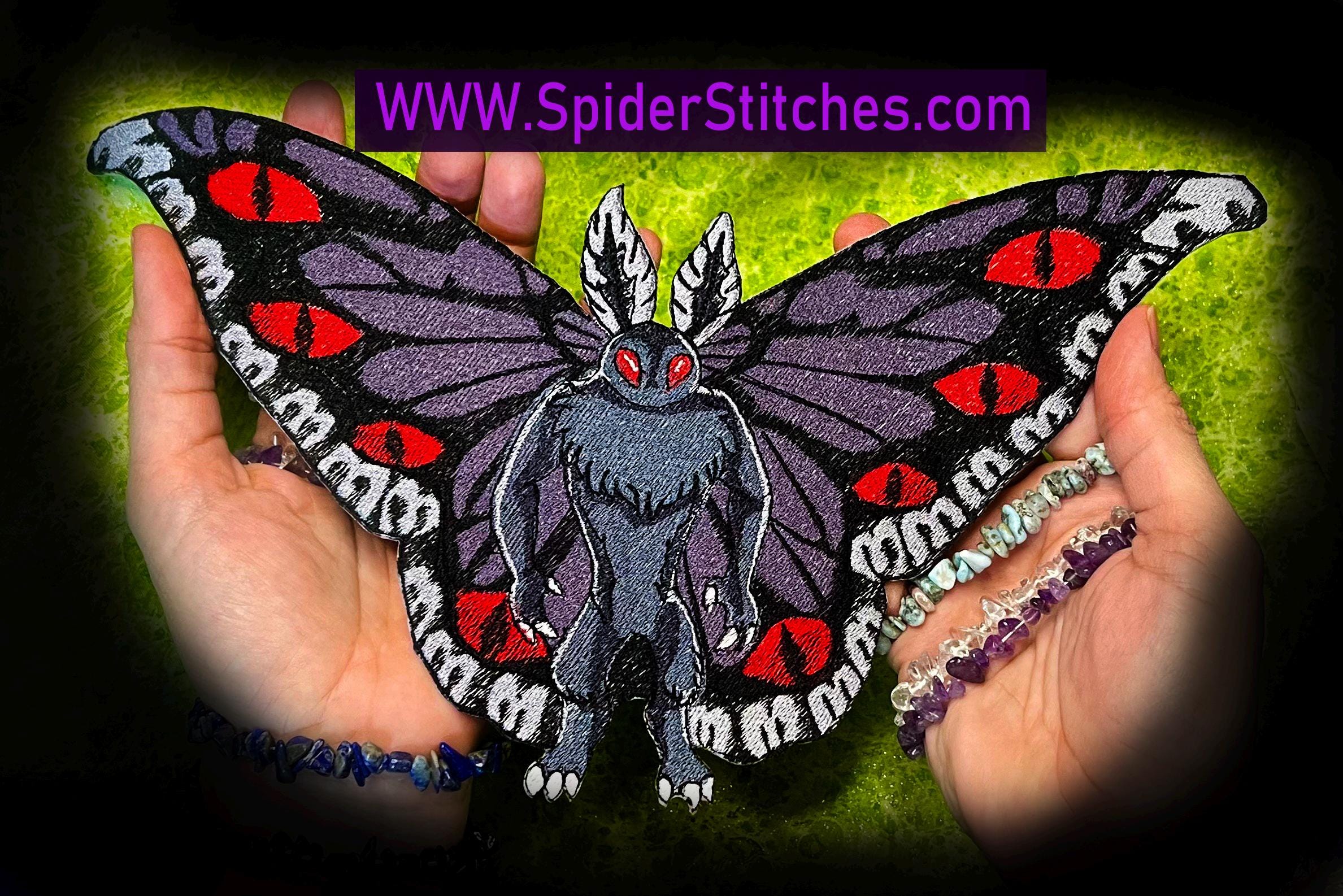 Monster Prom Moth HUGE Legendary Mothman Moth Man Cryptid Monster Folklore Iron on Patch ...