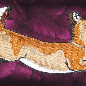 Lovely Leaping White tailed Whitetail Doe deer Odocoileus virginianusIron on Patch ready to ship