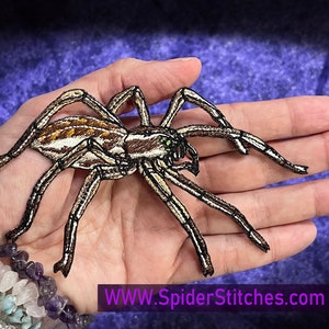 Rabid Wolf Spider  Iron on Patch Rabidosa rabida patches