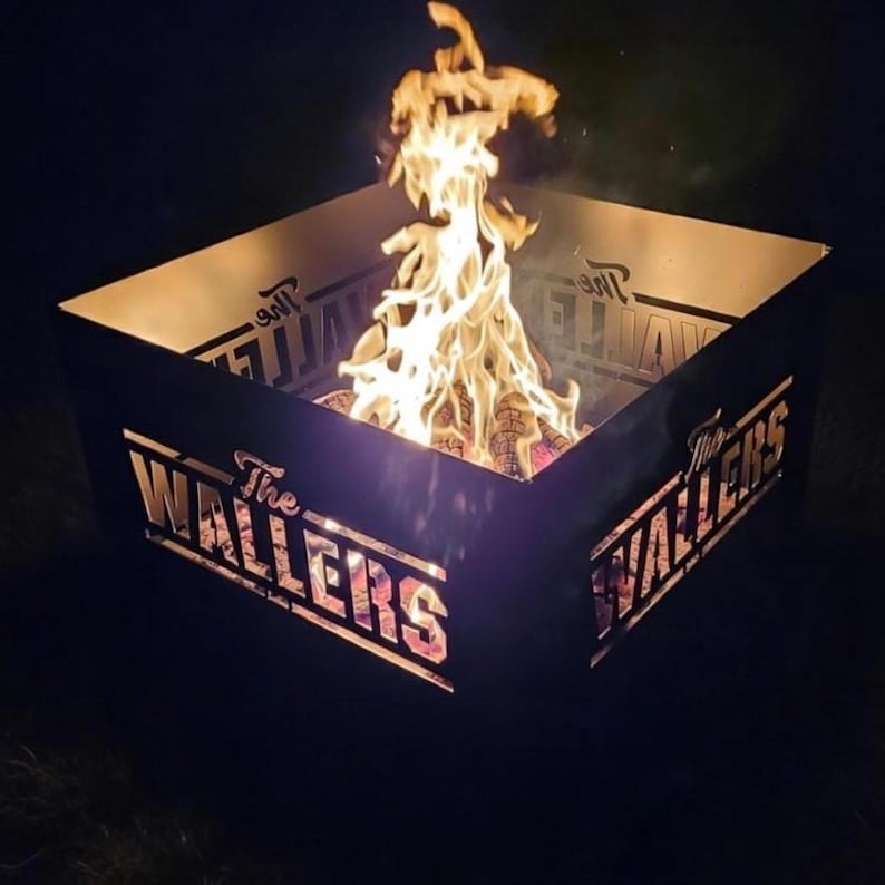 Metal Mini Firebox Custom Fire Pit | Laser-cut Metal Outdoor Firebox | Personalized ...