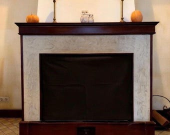 Schermo magnetico per camino personalizzato, rivestimento in tessuto per camino con isolamento Slimtex