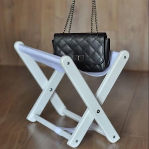 Petite chaise en bois pour sac à main ou sac à main pour femme, tabouret de chaise de sac à main de restaurant, meubles d'entrée