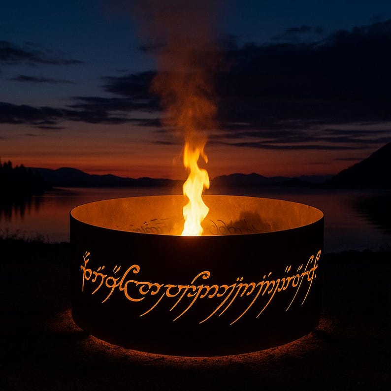 Mystical Fire Pit Ring: Heavy Duty Steel, Personalized Outdoor ...