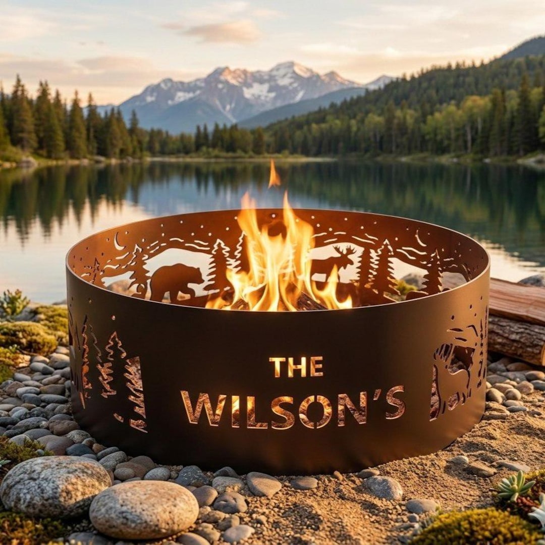 Custom Heavy Duty Northwood Fire Ring, Backyard Pit, Personalized ...