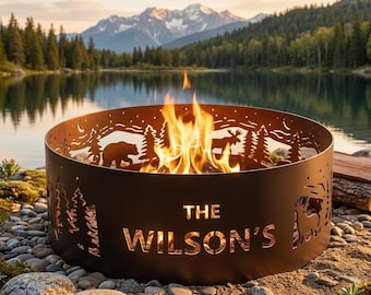 Custom Heavy Duty Northwood Fire Ring, Backyard Pit, Personalized Outdoor Ring