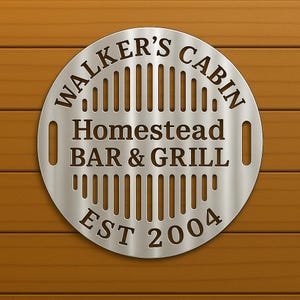 Personalized Round Stainless Steel Grill Grate For Outdoor Grilling With Your Design