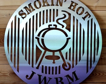 Personalisierter runder Edelstahl-Grillrost mit Ihrem Design