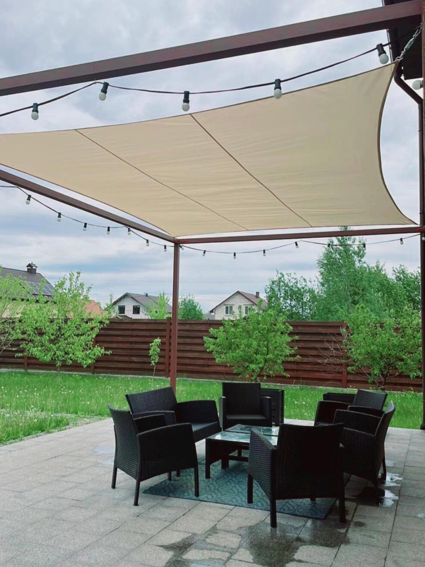 Toldo exterior parasol, toldo impermeable para jardín, pantalla de privacidad