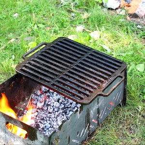Rectangular Cast Iron Grill, Grate For Brazier, Fire Pit BBQ