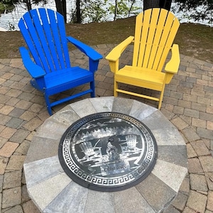 Custom Engraved Fire Pit Lid: Personalized Steel Firepit Cover