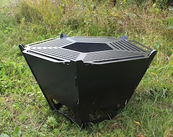 Flat Pack Fire Pit, Collapsible Mangal, Heavy Duty Fire Bowl