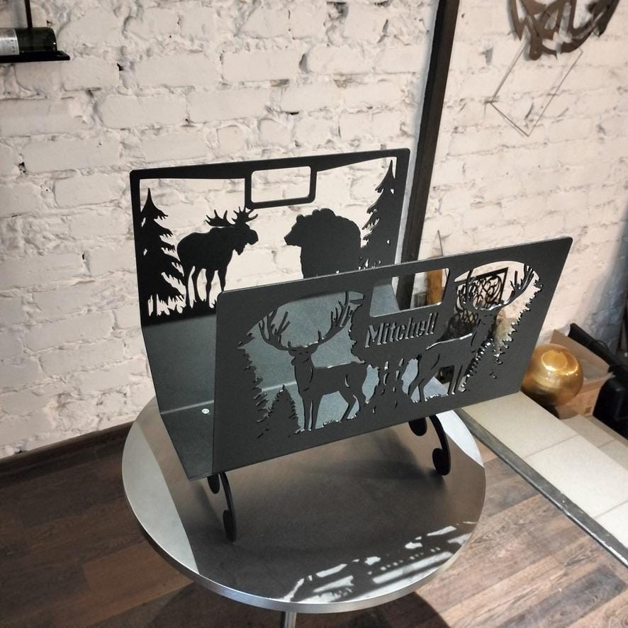 Unique Log Racks Personalized Log Holder, Firewood Rack, Fireplace Accessory - Etsy