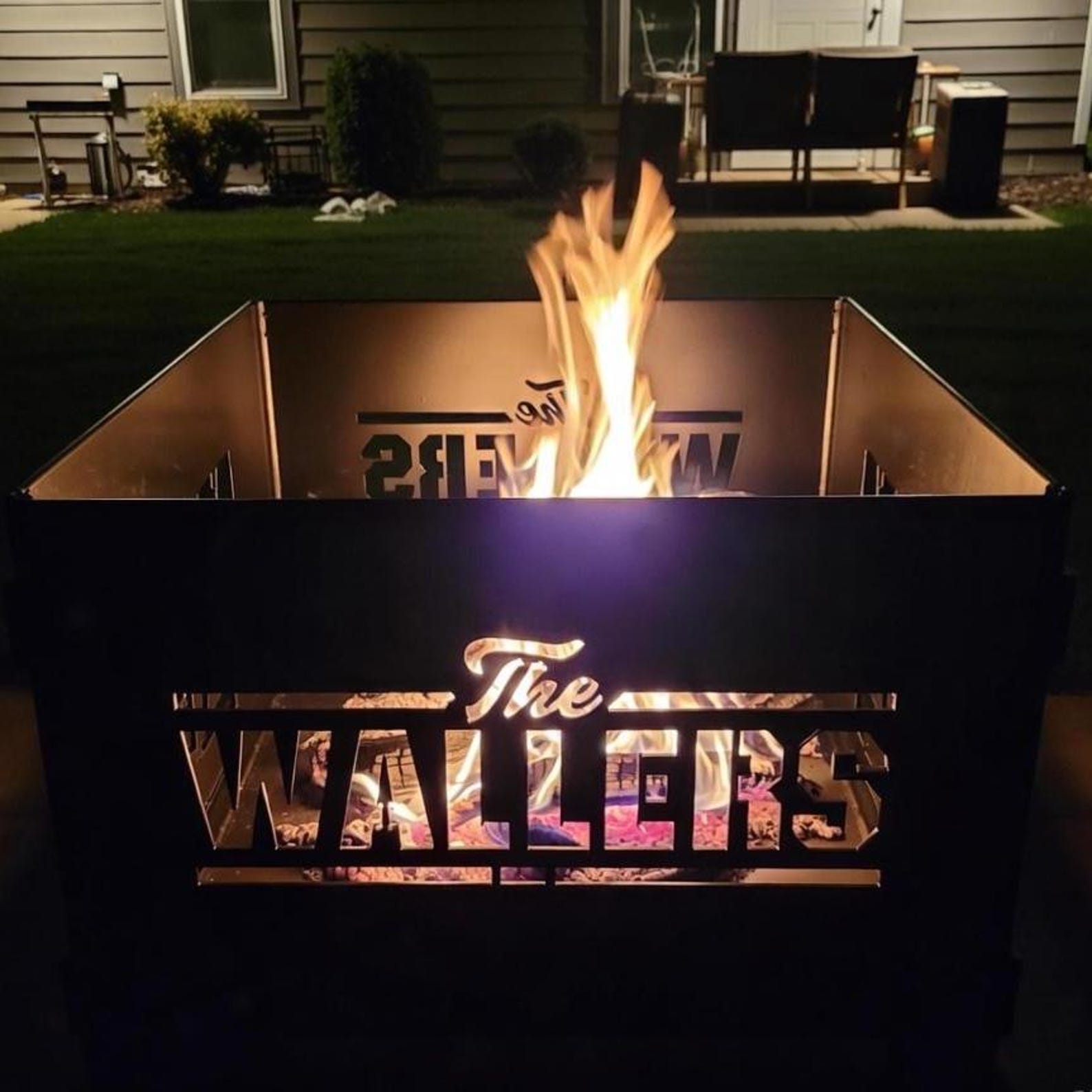 Metal Mini Firebox Custom Fire Pit | Laser-cut Metal Outdoor Firebox | Personalized ...