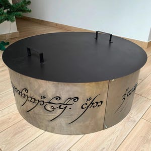 Personalized Round Fire Pit Lid