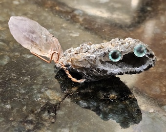 Amethyst Geode "Amy" | Funny Crystal Desk Pet