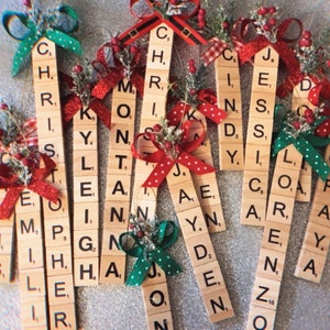 Scrabble Christmas/Holiday Ornament/Gift Tag