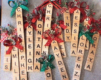 Scrabble Christmas/Holiday Ornament/Gift Tag