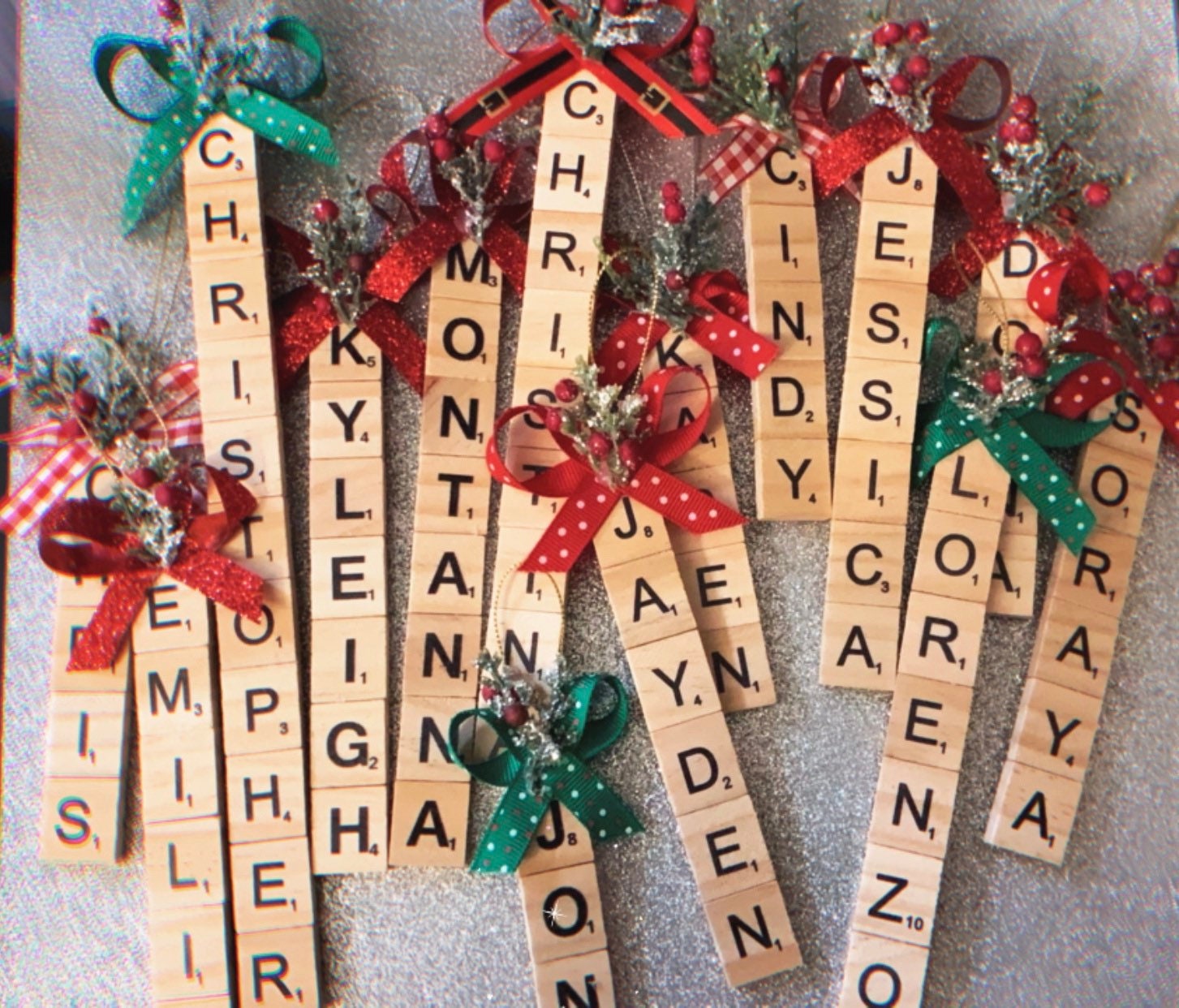 Scrabble Letters DIY Ornaments for Christmas - 