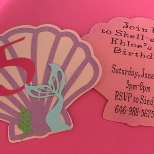 SeaShell Mermaid Party Invites