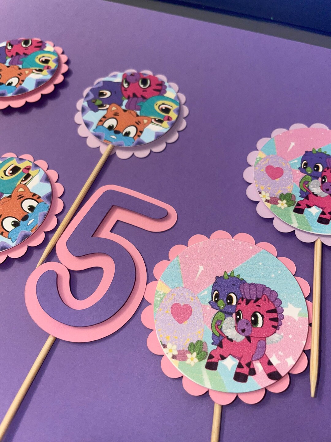 Hatchimals Inspired Cupcake Toppers - Etsy