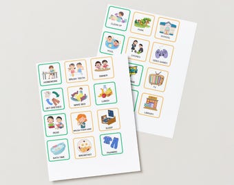 Daily Routine Chart for Kids, Kids Daily Routine Chore, Customizable Kids Planner, Instant Download, Kids Weekly Routine Planner