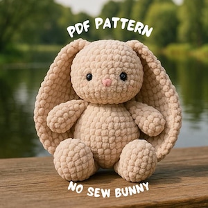 Crochet Pattern Now-Sew Bunny in English | Long Ears Bunny | Crochet Easter Bunny | Easy | Cute | Beginner-Friendly