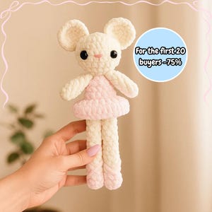 Ballerina Mouse Crochet Pattern in English | Crochet Ballet Mouse | Amigurumi | Easy | Cute | Beginner-Friendly | Easy Crochet Pattern