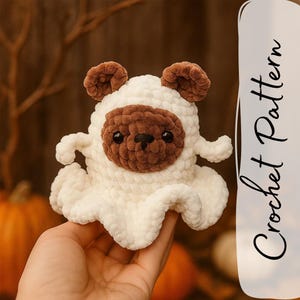 Ghost Crochet Pattern in English | Bear in Ghost Costume | Crochet Amigurumi | Easy | Cute | Beginner-Friendly | Easy Crochet Pattern