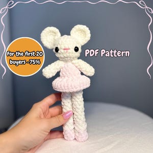 Ballerina Mouse Crochet Pattern in English | Crochet Ballet Mouse | Amigurumi | Easy | Cute | Beginner-Friendly | Easy Crochet Pattern