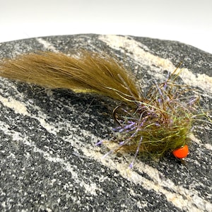 Hot Head Leech Fly in Olive - Set of 5