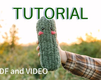 TUTORIAL- Hand Knit Pickle Plushie Tutorial
