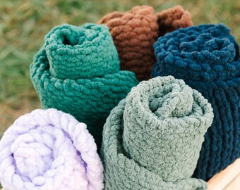 Hand gestrickte Babydecken