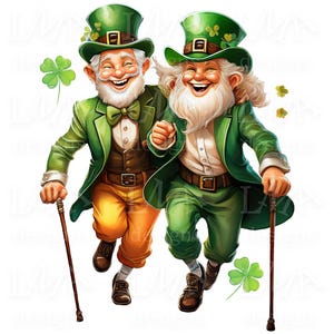 10 imágenes prediseñadas de duendes del Día de San Patricio: paquete 3