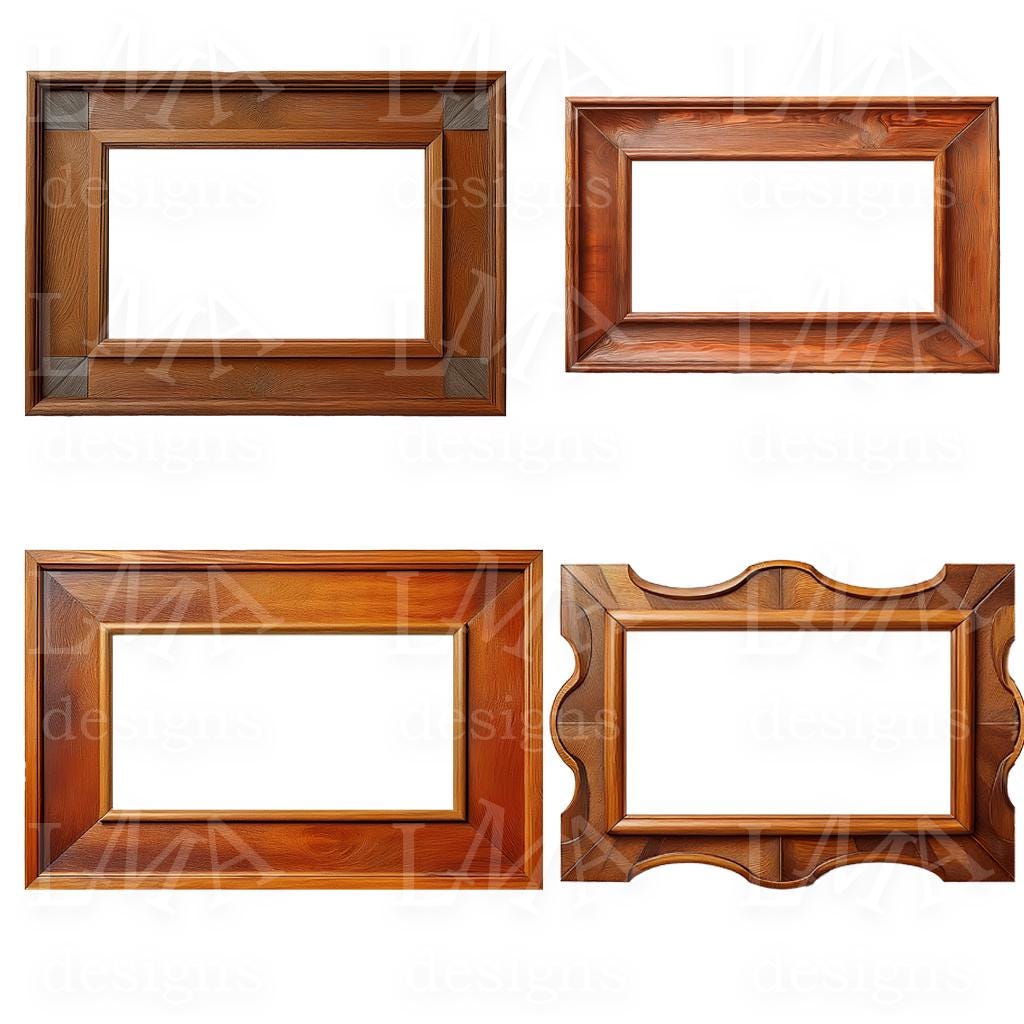 24 Simple Picture Frames – Set 1 - Clipart Images - Etsy