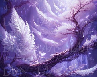 ファンタジー背景 紫のクリップアート画像 10 枚 – セット 2