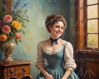 Victorian Women And Background Clipart images