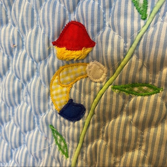 Vintage infant boys bodysuit blue quilted jack - image 3