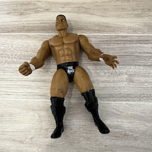 The Rock WWE 6&quot; 1996 Jakks Pacific Figure Dwayne Johnson WWF Rubber Poseable