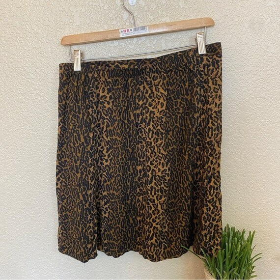 Vintage animal print skirt large cheetah leopard … - image 2