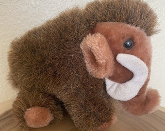 Vintage 1980 R. DAKIN & CO. Prehistoric Pets 6-7” Woolly Mammoth Stuffed Plush